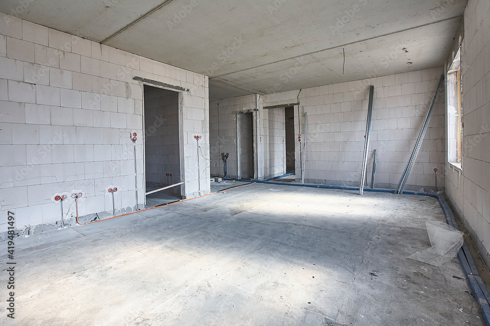 Gewerbehalle im Rohbau